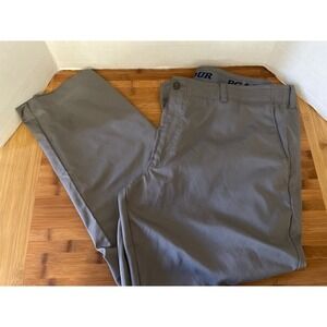 PGA Tour Mens Grey Flat Front Golf Performance Pants 38x30 SU33270